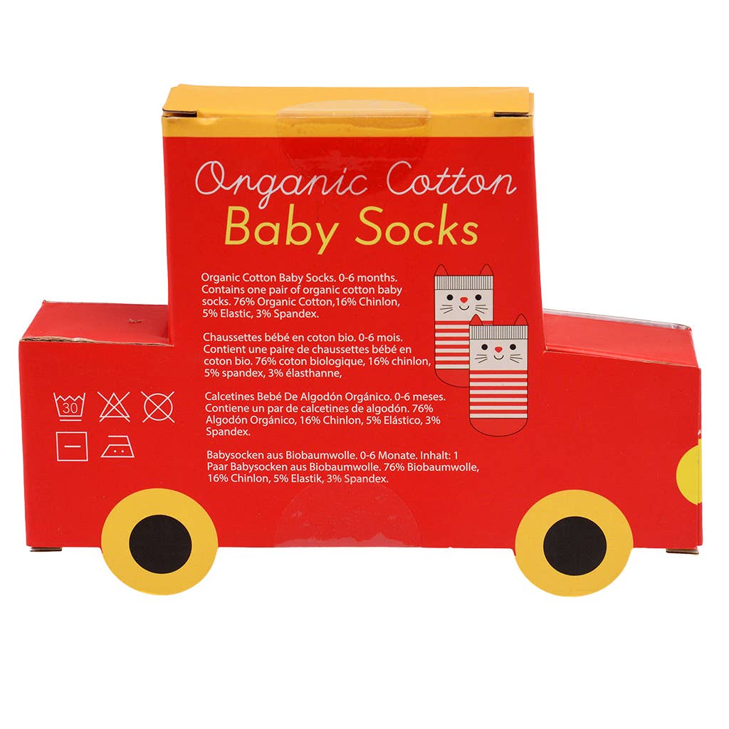 Paar Babysocken - Rote Katze