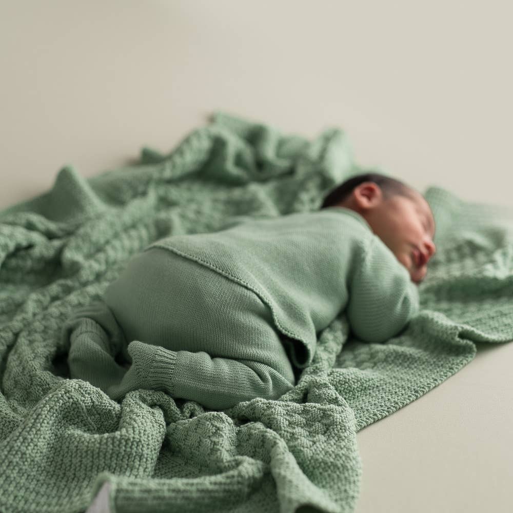 Neugeborenen und Baby Strickset mintgrün