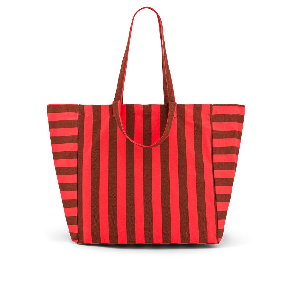 ELISA TASCHE STREIFEN BRAUN / TOMATE