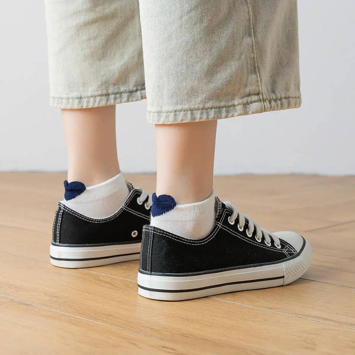 Damen Socken kurz mit Herz verschiedene Varianten