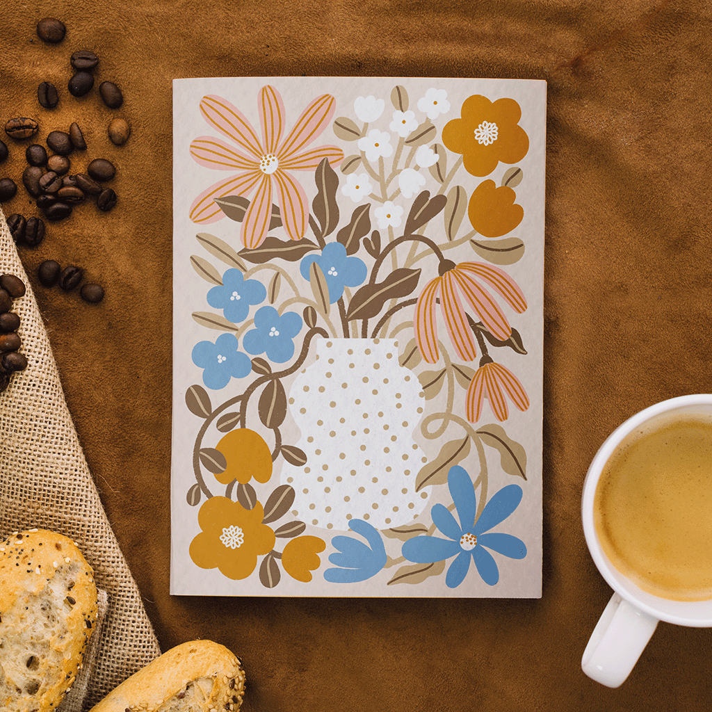 Notizbuch A5 'Myosotis & Capucine'