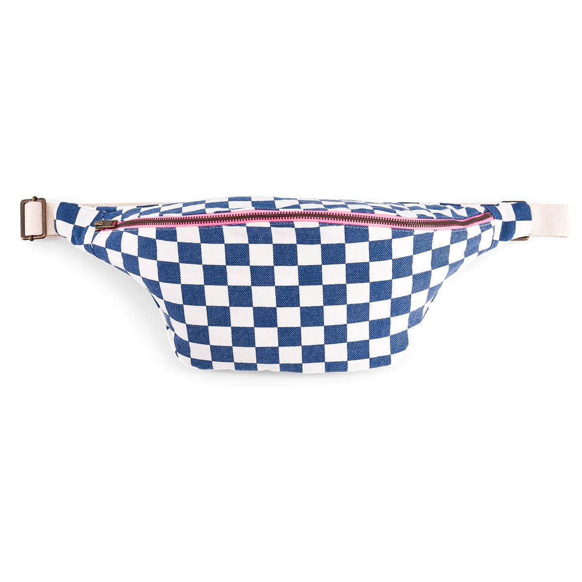 Gürteltasche Damier ecru/marine blau