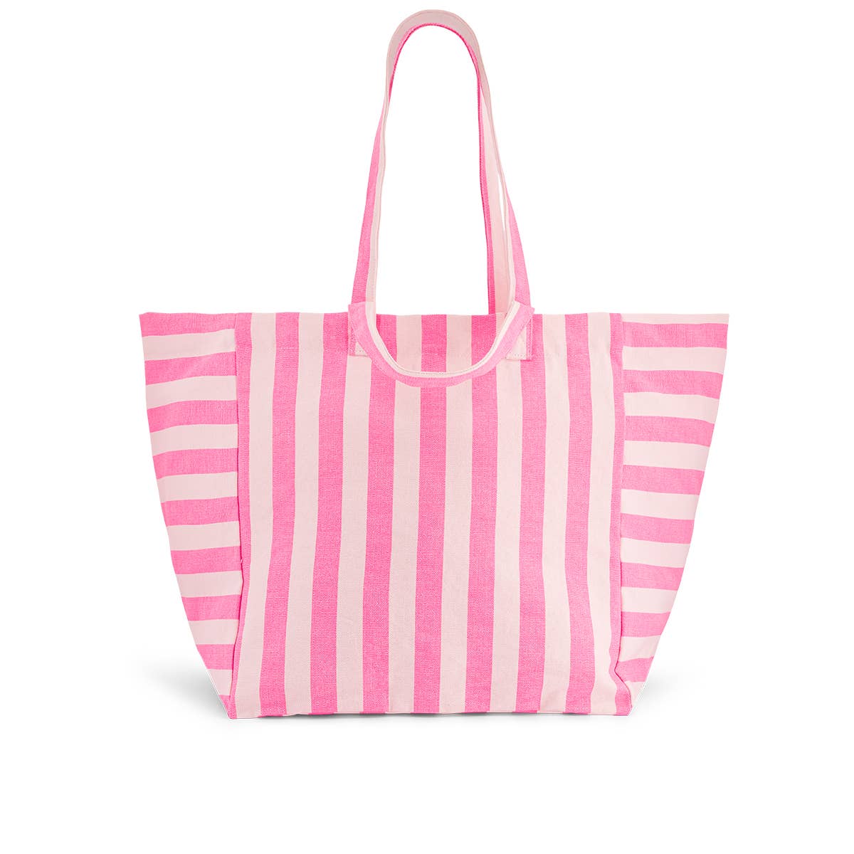 ELISA ECRU GESTREIFTE TASCHE - NEONPINK