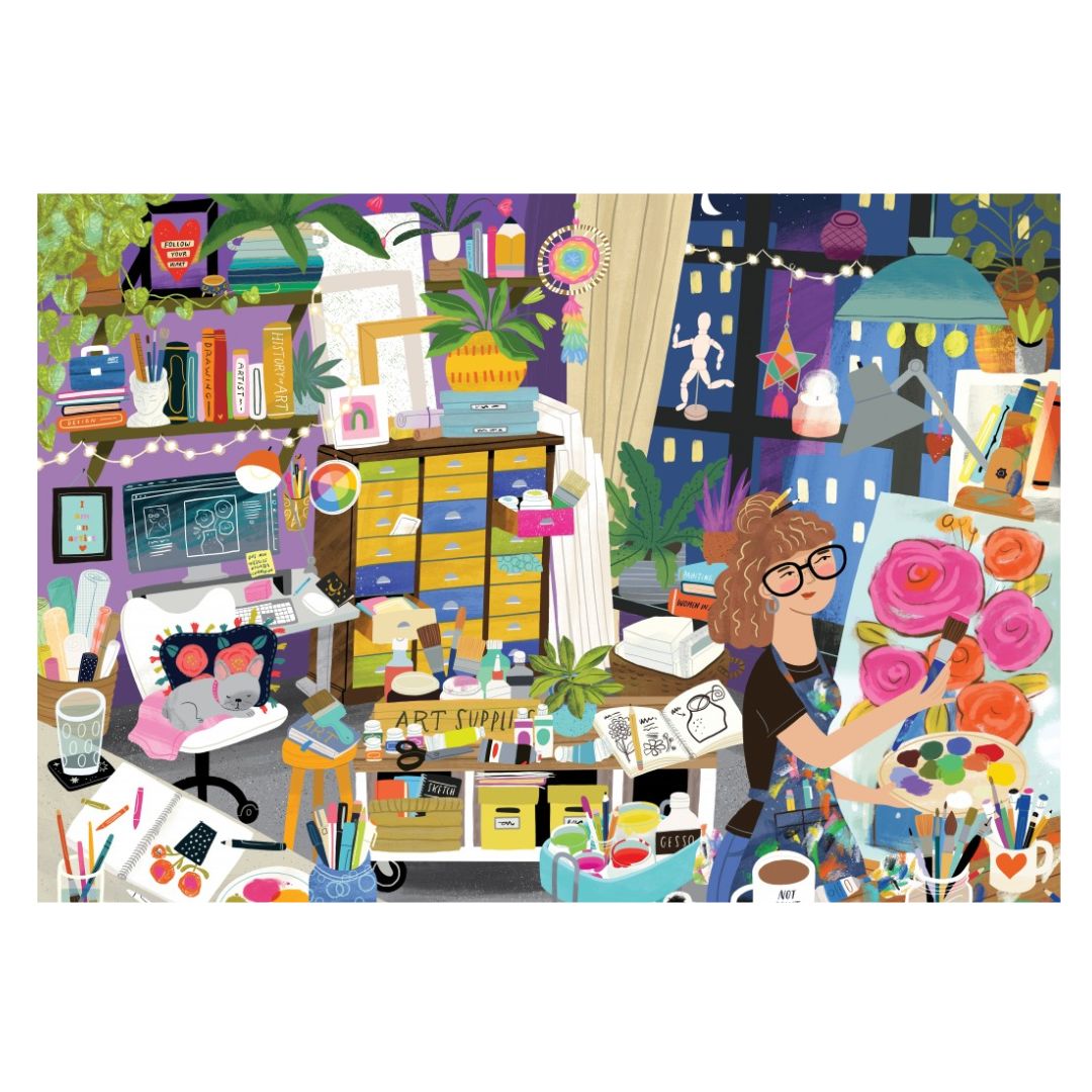1000-teiliges Puzzle 'Mein Lieblingsort: Das Kunststudio'