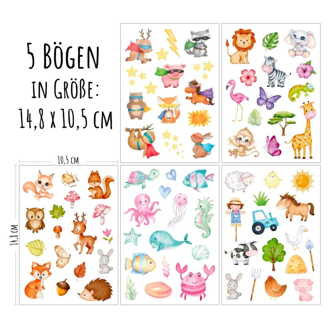Kindertattoos Tiere