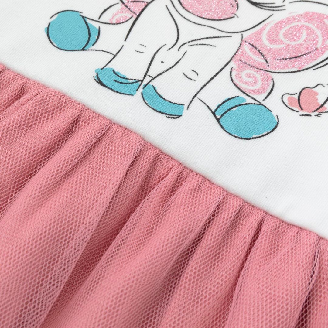 Kombiniertes Kleid mit Einhorn Print