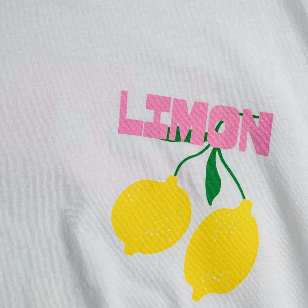 Damen T-Shirt 'Zitronenprint Limon' weiß