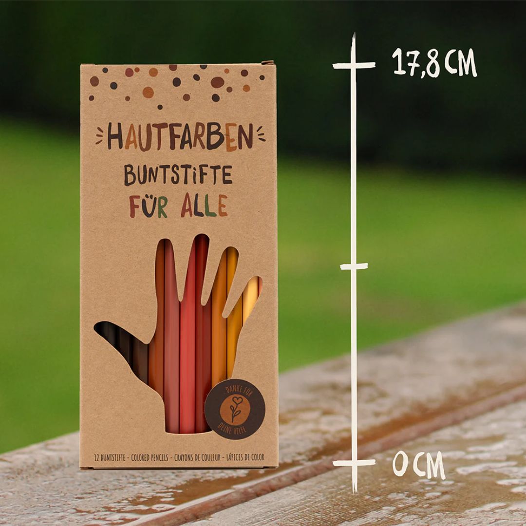 12 Hautfarben Buntstifte