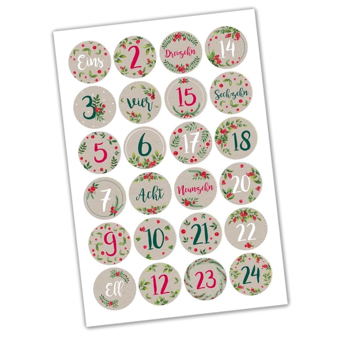 Adventskalender 'Stapelkisten mit Wichtelmotiven'
