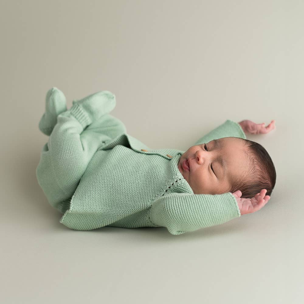 Neugeborenen und Baby Strickset mintgrün