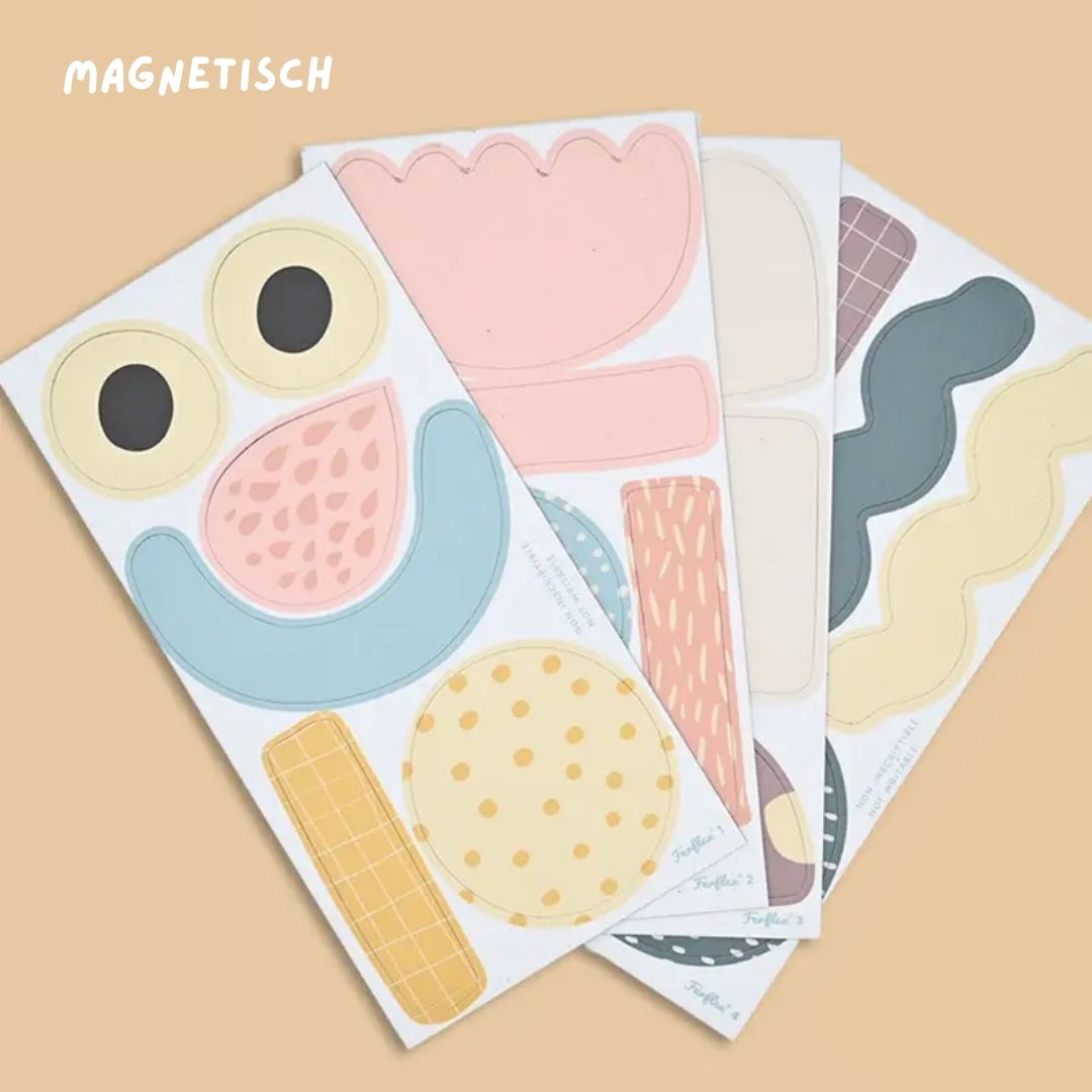Repositionierbare Magnettafel 'Arche' rosa/beige