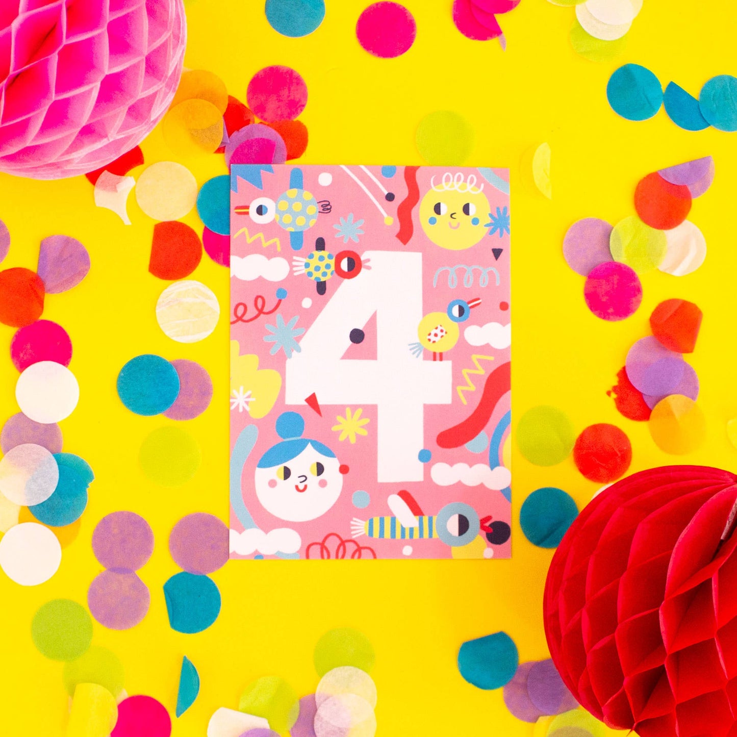 Geburtstagskarte 'Nummer 4'