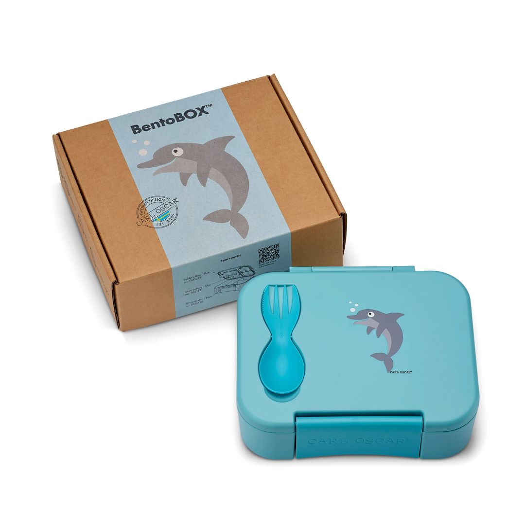 Bento Box Lunchbox Delphin blau 18cm