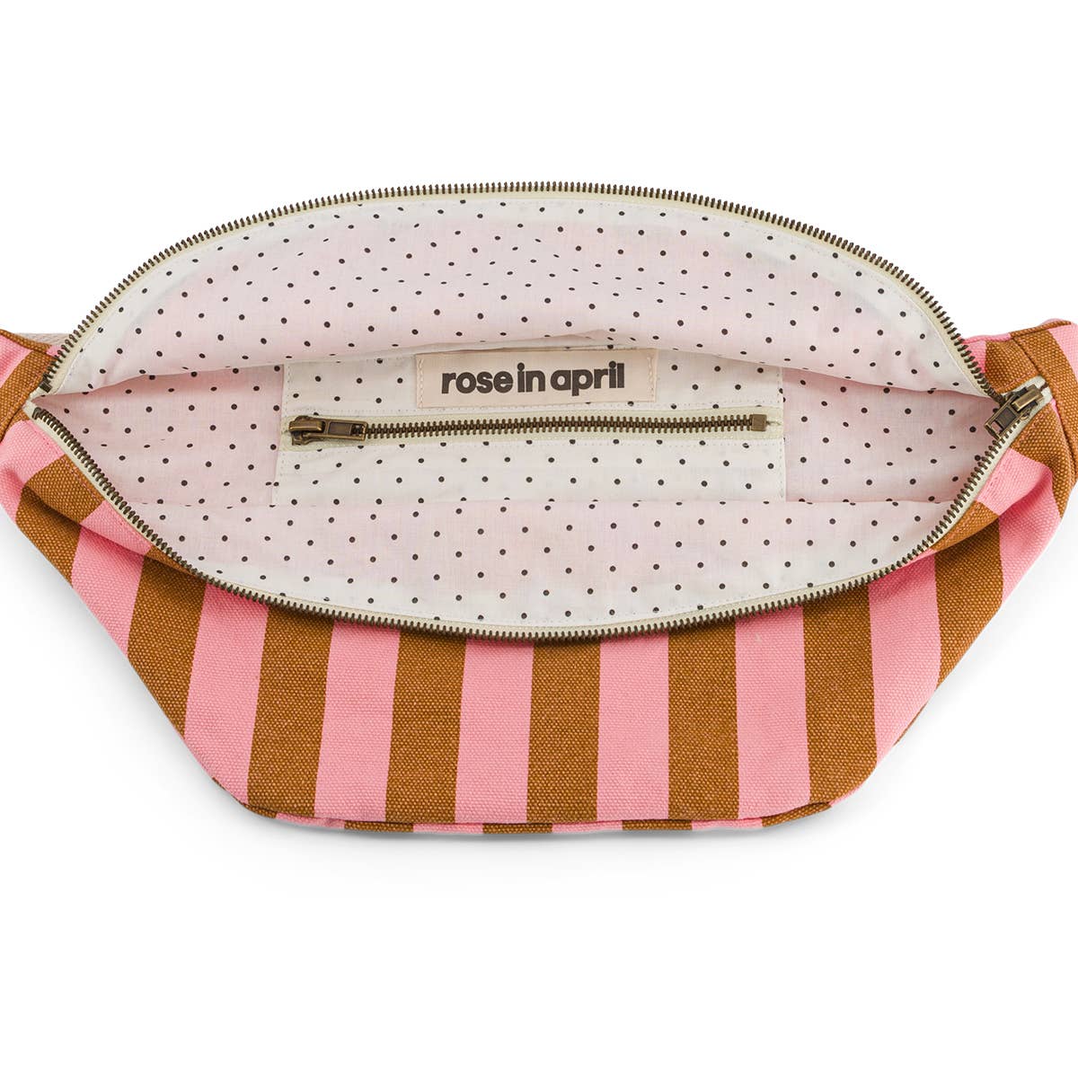 Gürteltasche Streifen karamell / erdbeere
