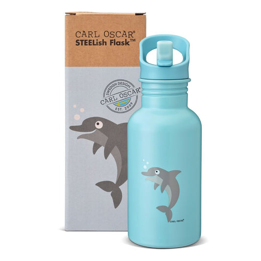 SteelIsh Trinkflasche 'Delfin' blau 0,5 l