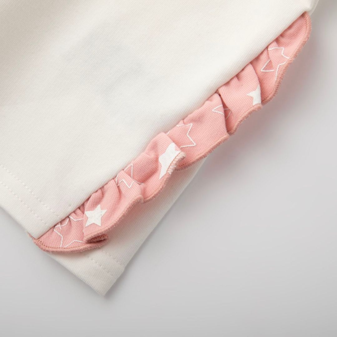 Fleece Sweatshirt mit Print weiß