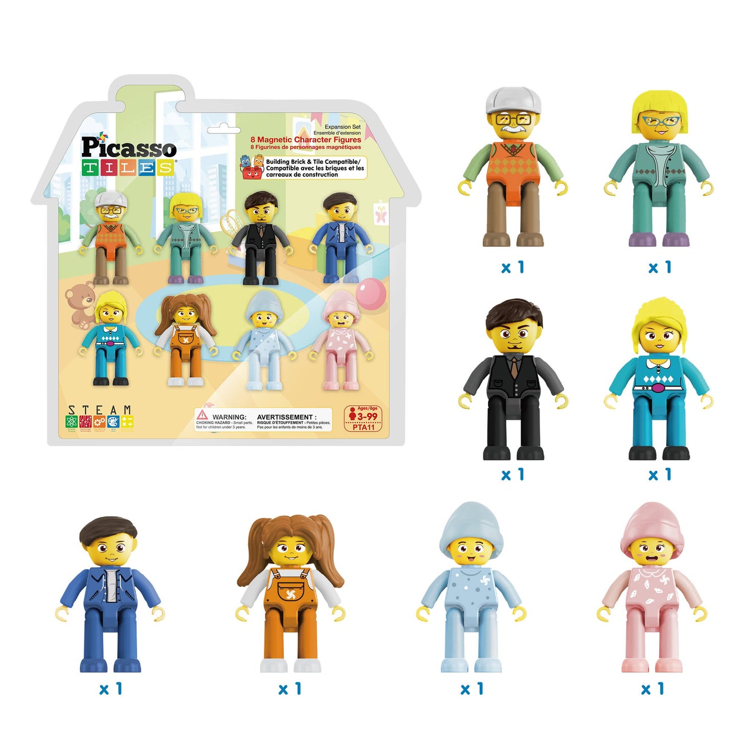 Magnetisches Spielzeug-Set 'Family' | 8-teilig
