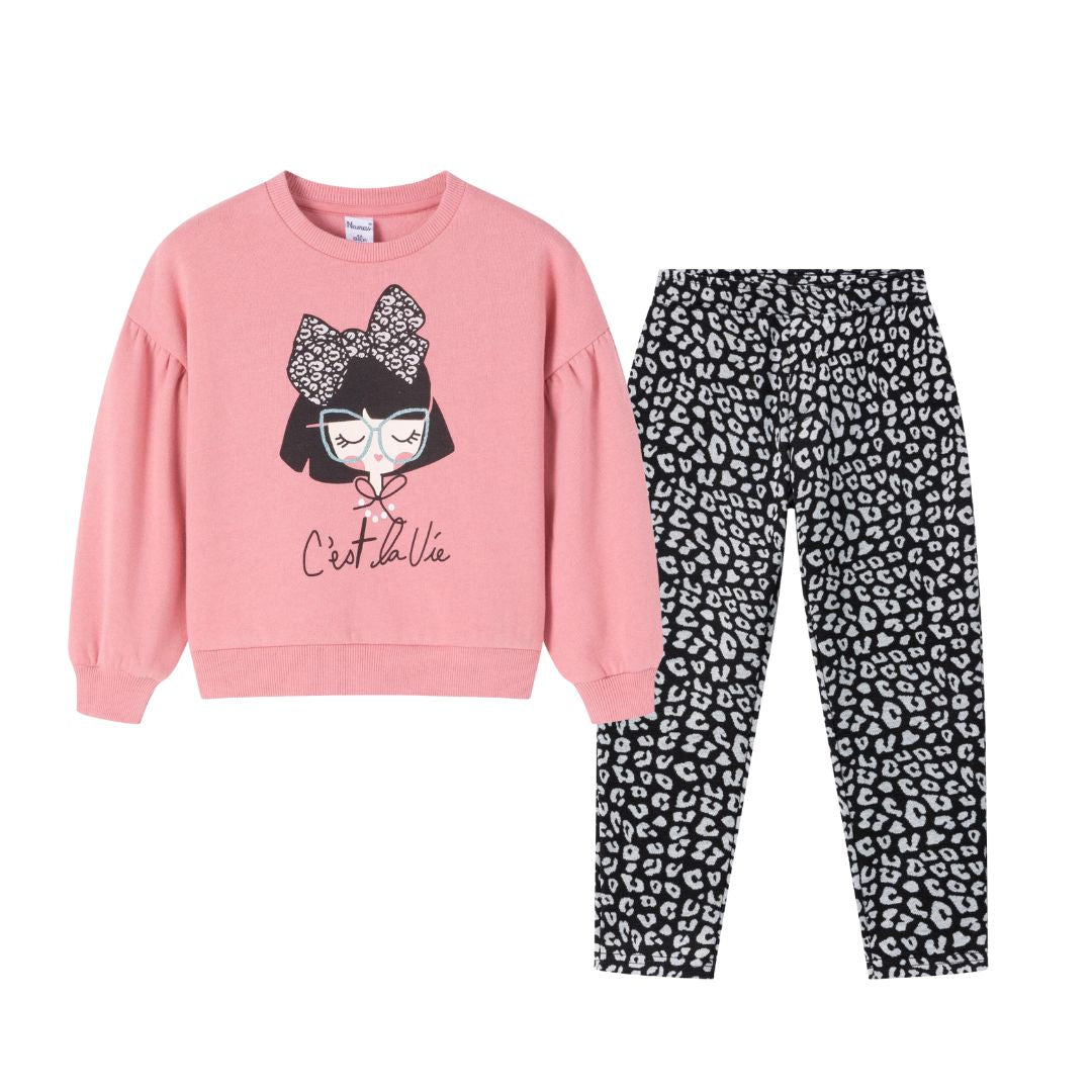 Mädchenhose mit Leopardenmuster