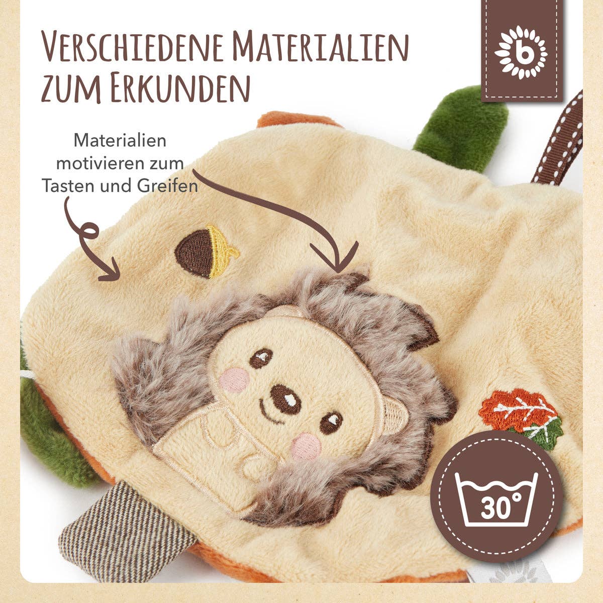 Knistertuch 'Igel Piksi'