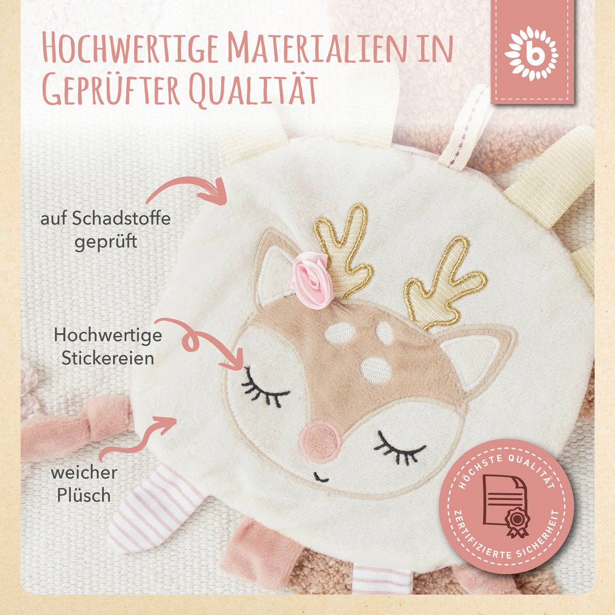 Knistertuch Reh Ella