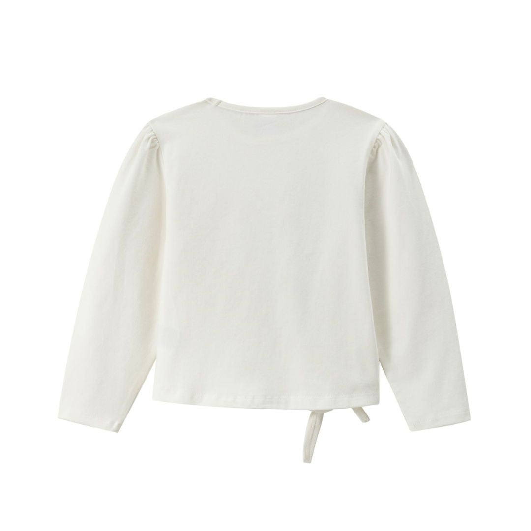 Weißes Longsleeve mit süßer Applikation