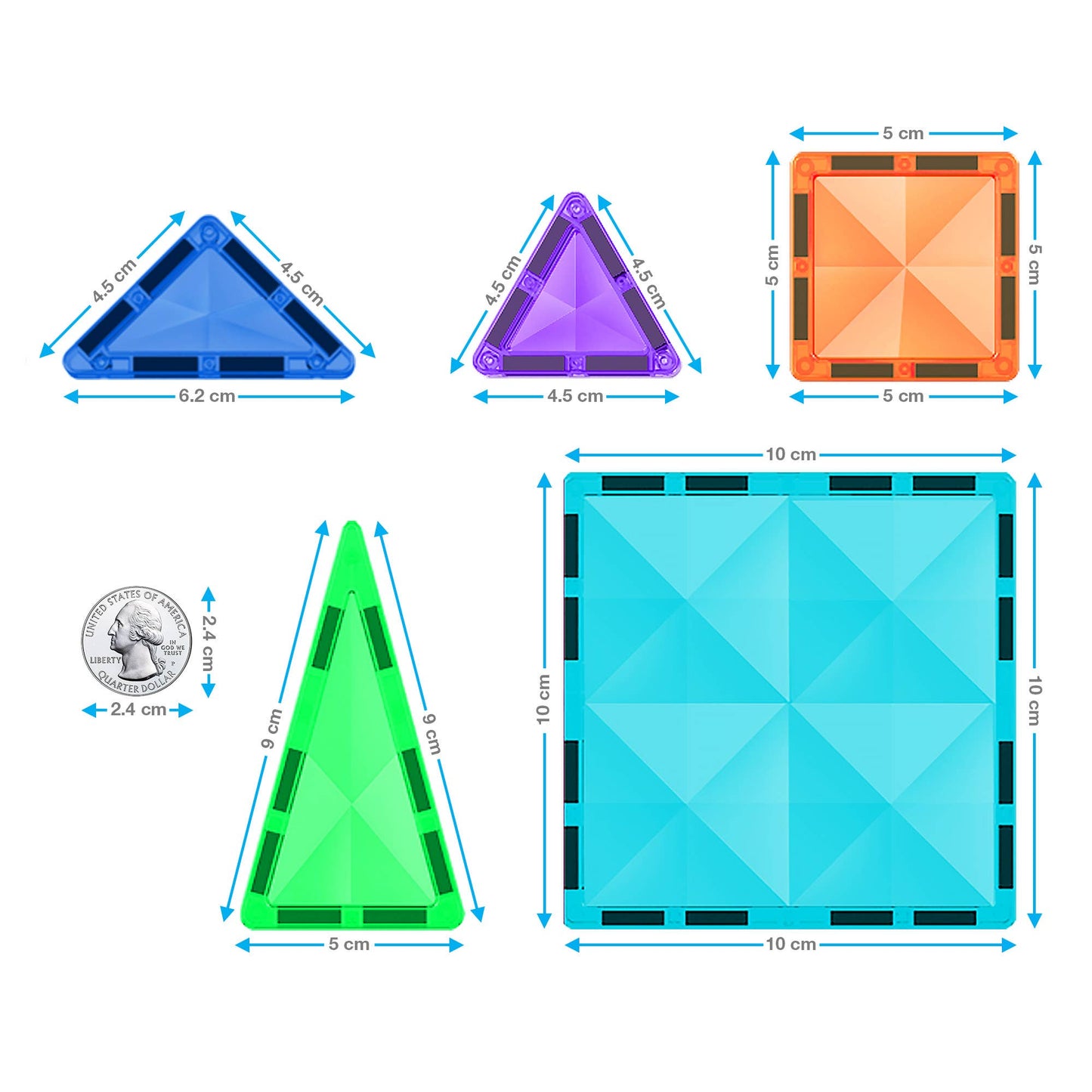 Mini Diamant 60pc Magnetisches Fliesenset