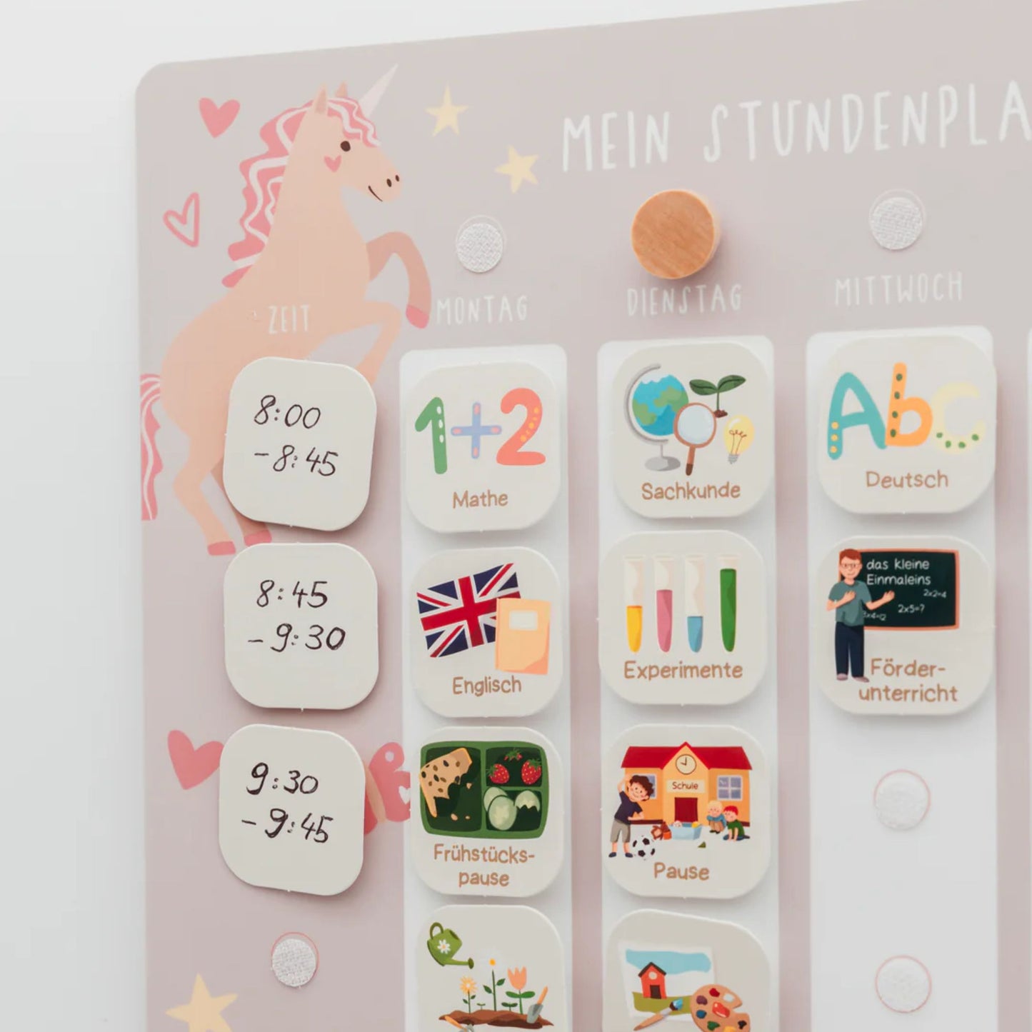 Grundschulplaner inkl. Symbolkärtchen 'Einhorn'