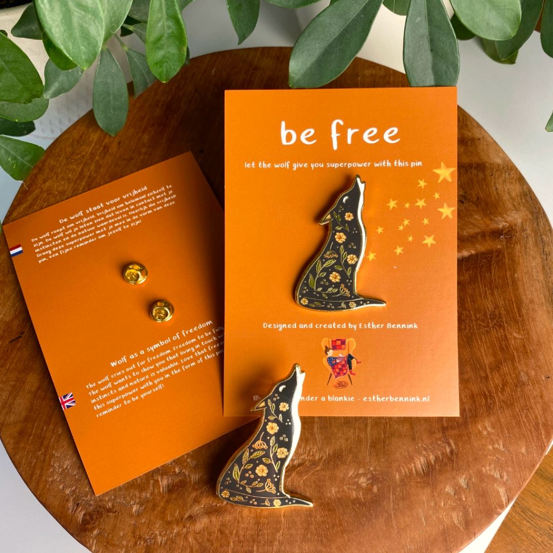 Wolf Pin "Sei frei"