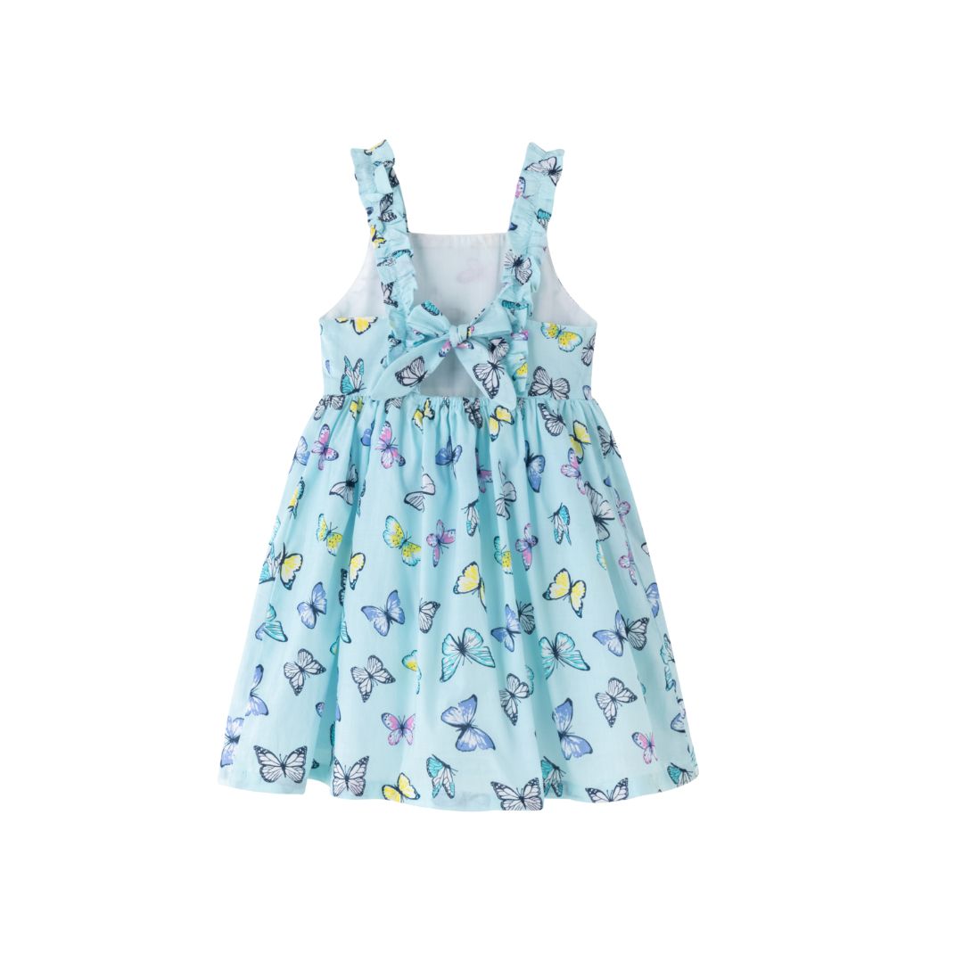 Mädchenkleid mit Schmetterlingsmuster
