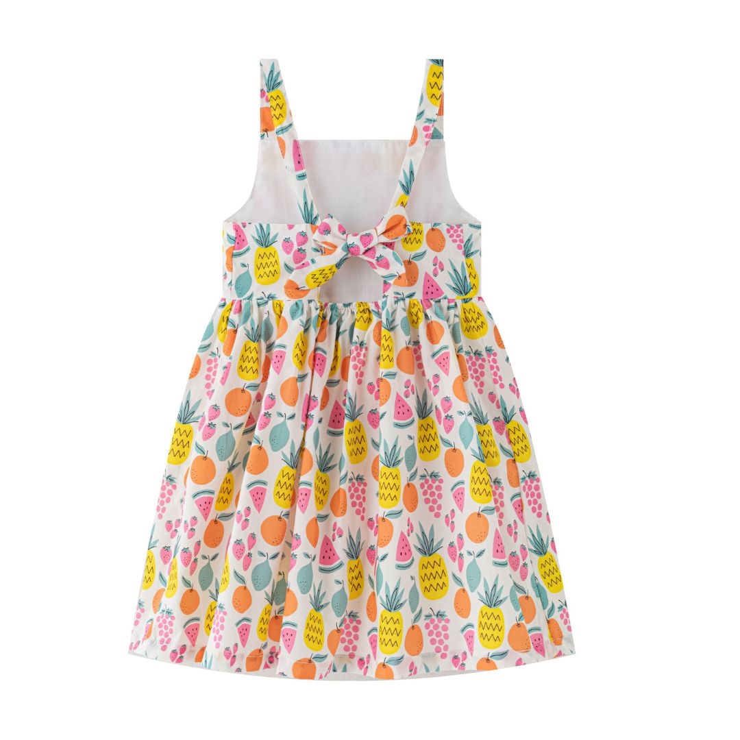 Mädchenkleid mit Trägern "Tropical Fruits"