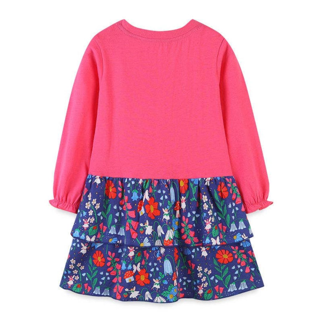 Kombiniertes Kleid aus Baumwolle "Blumenfee"