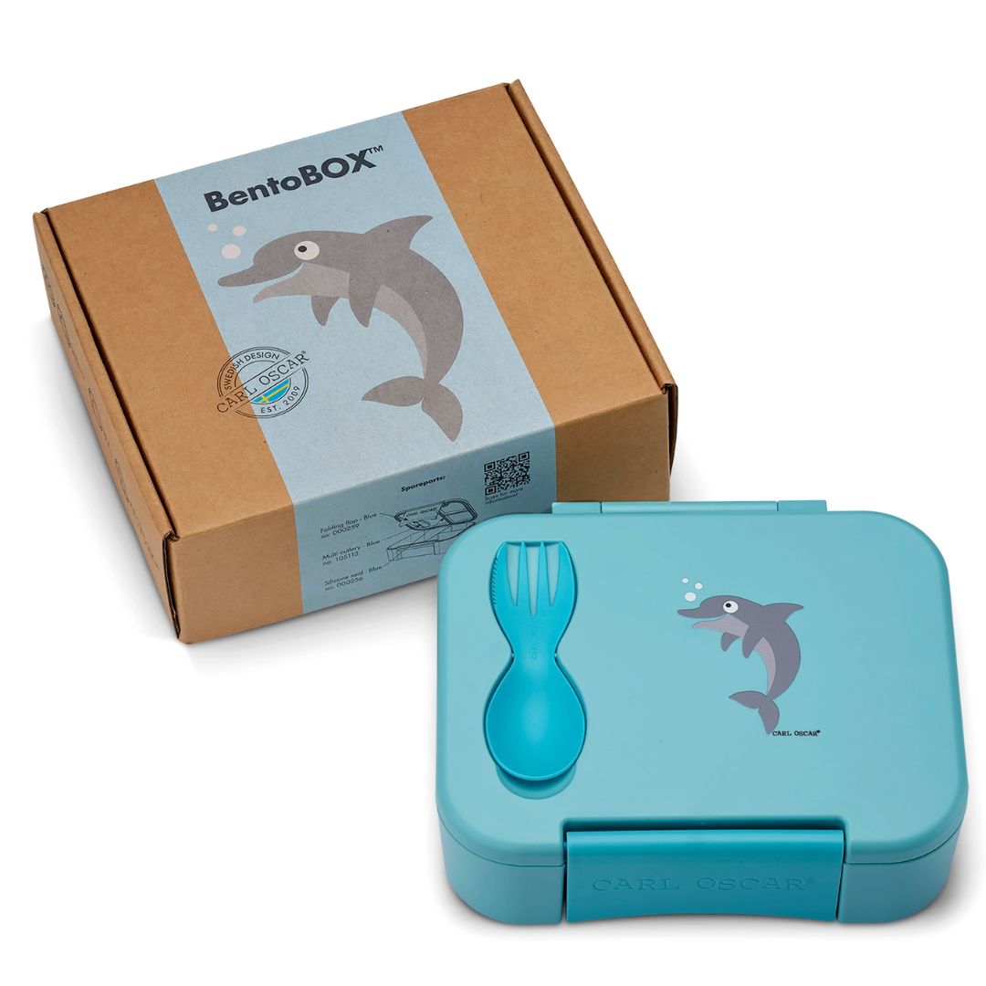 Bento Box Lunchbox Delphin blau 18cm
