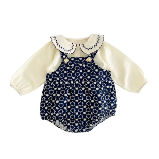 Outfit Set Overall kurz und Bluse