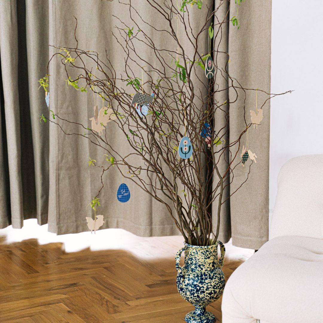 3D-Oster Dekoration Osterhänger 'OSTEREI BLAU'