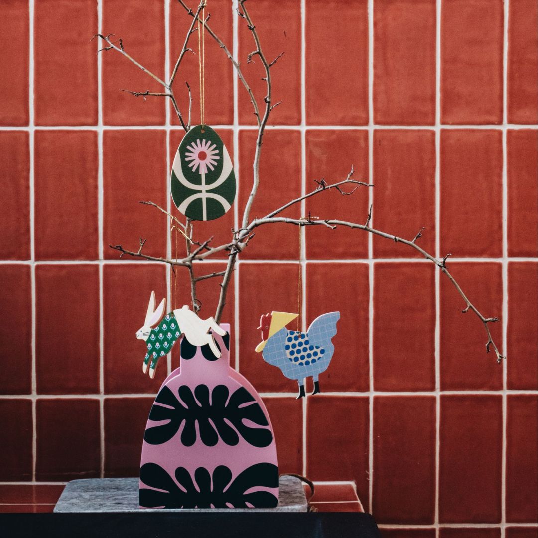 3D-Oster Dekoration Osterhänger 'OSTEREI GRÜN'