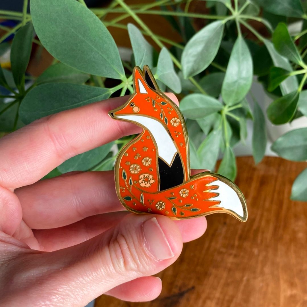 Fuchs Pin "Sei positiv"