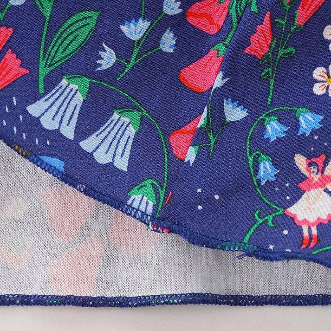 Kombiniertes Kleid aus Baumwolle "Blumenfee"