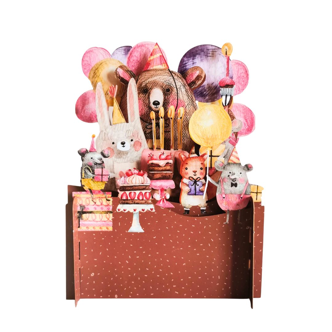 Pop-Up-Karte für Kinder 'Geburtstagsparty'