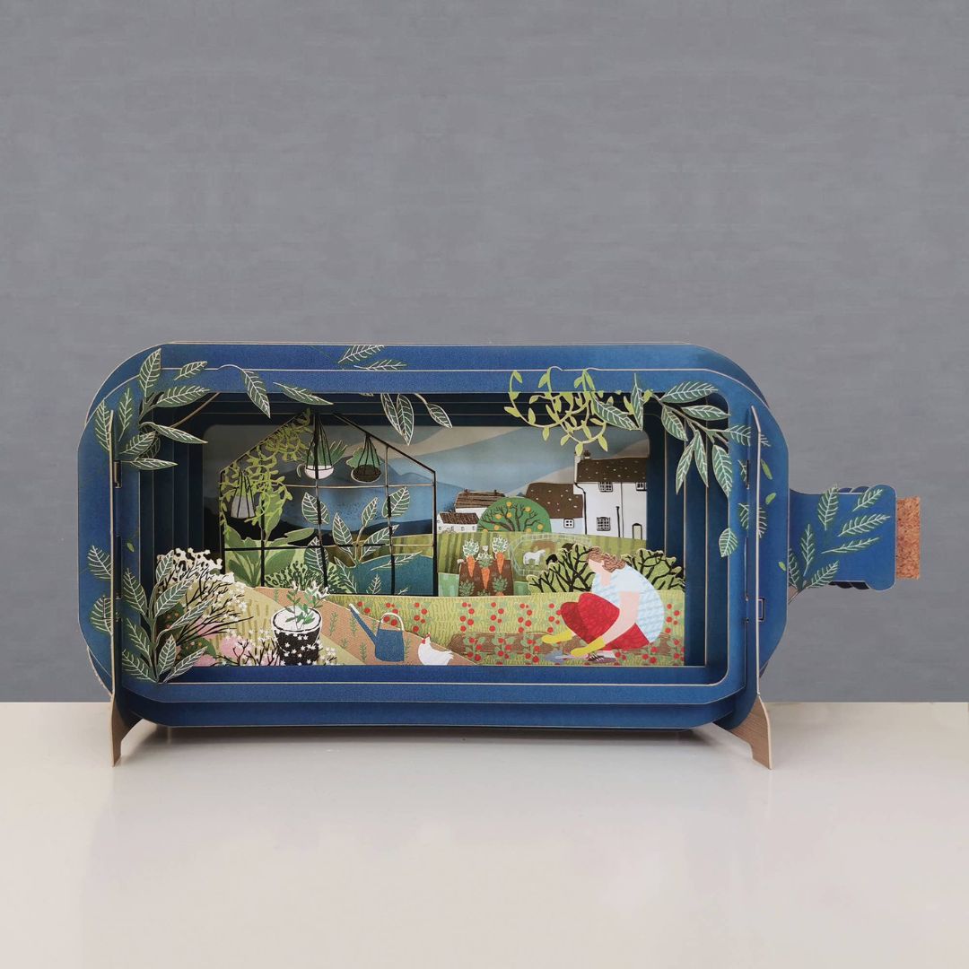 Dimensionale Pop Up Karte mit Textfeld „Gärtnerin'