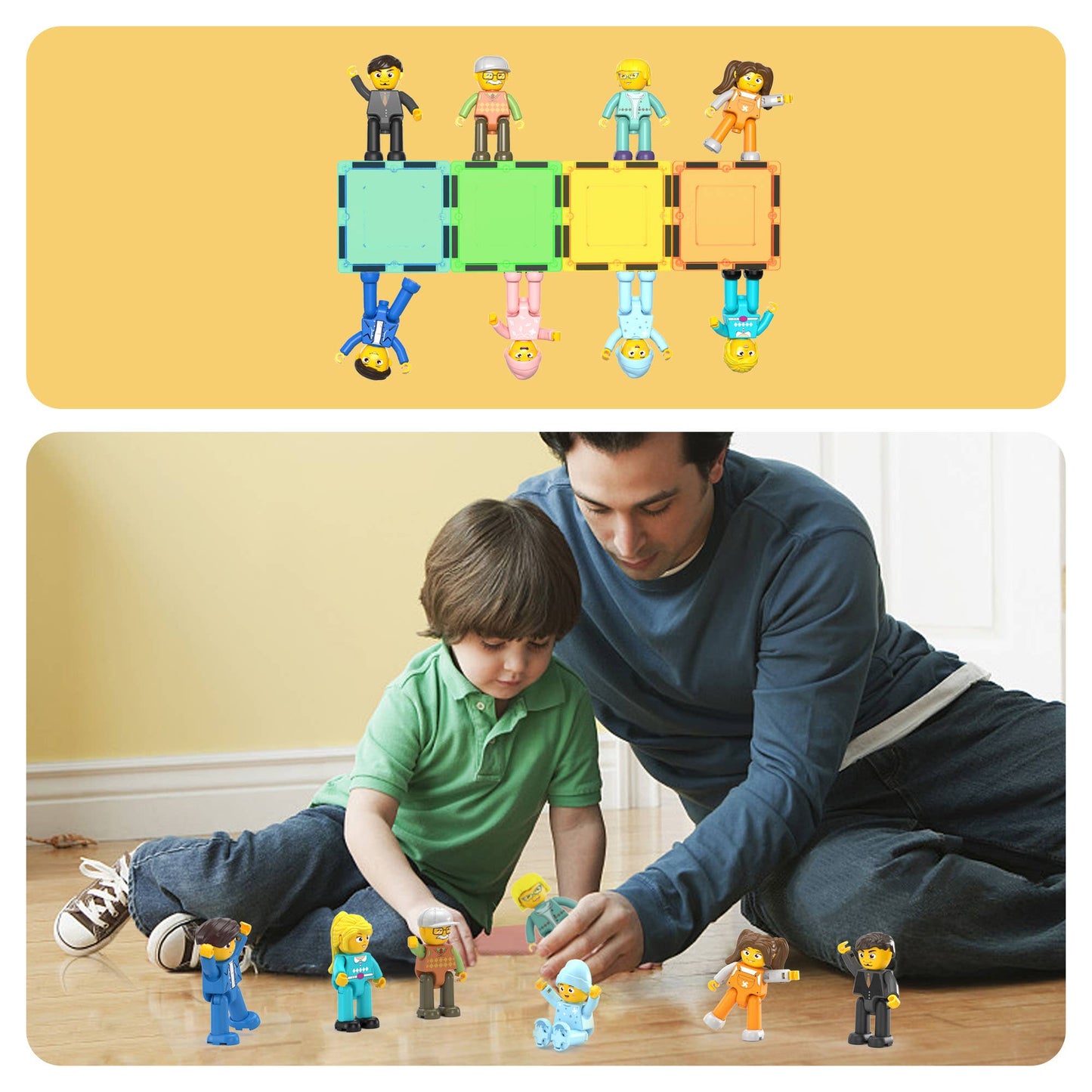 Magnetisches Spielzeug-Set 'Family' | 8-teilig
