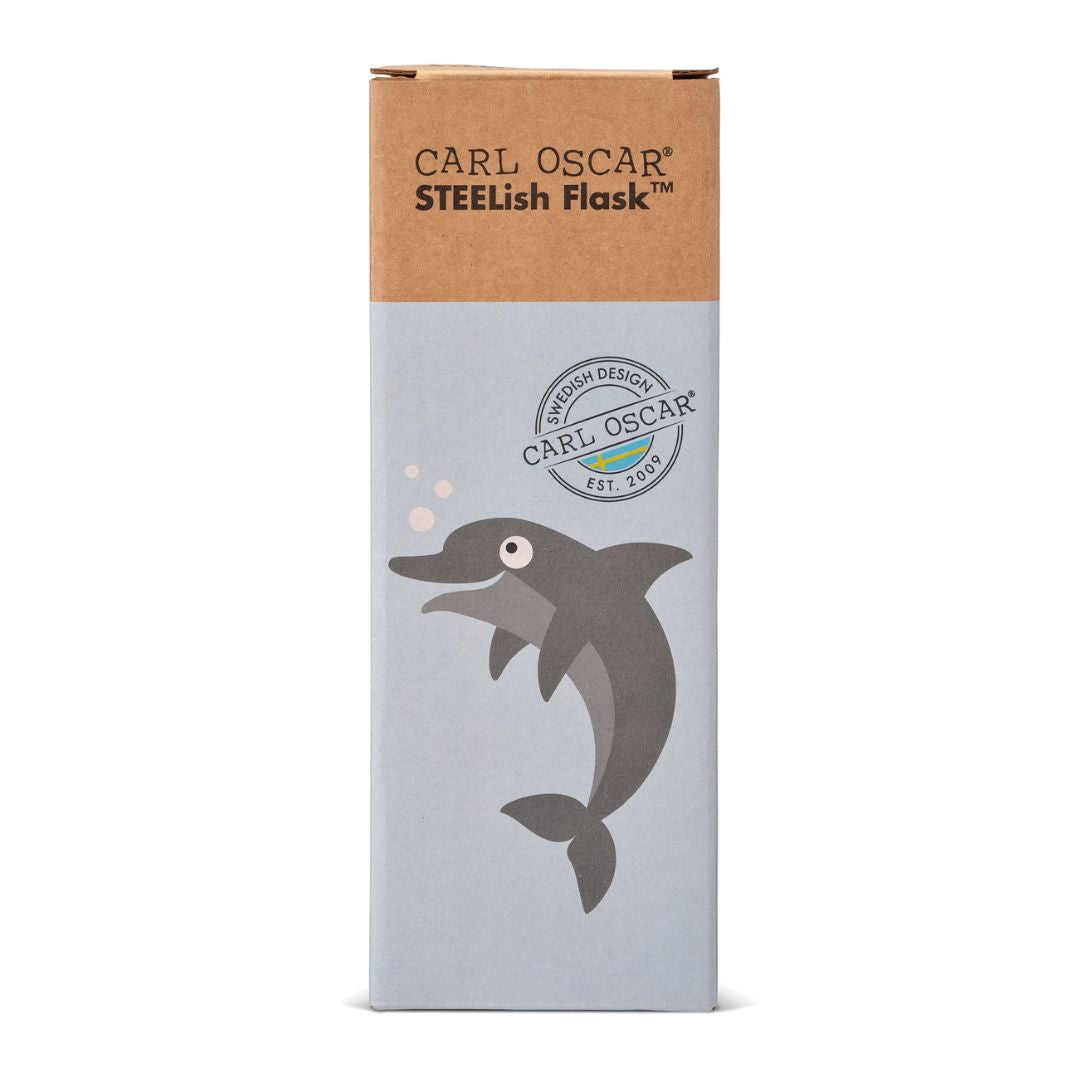 SteelIsh Trinkflasche 'Delfin' blau 0,5 l
