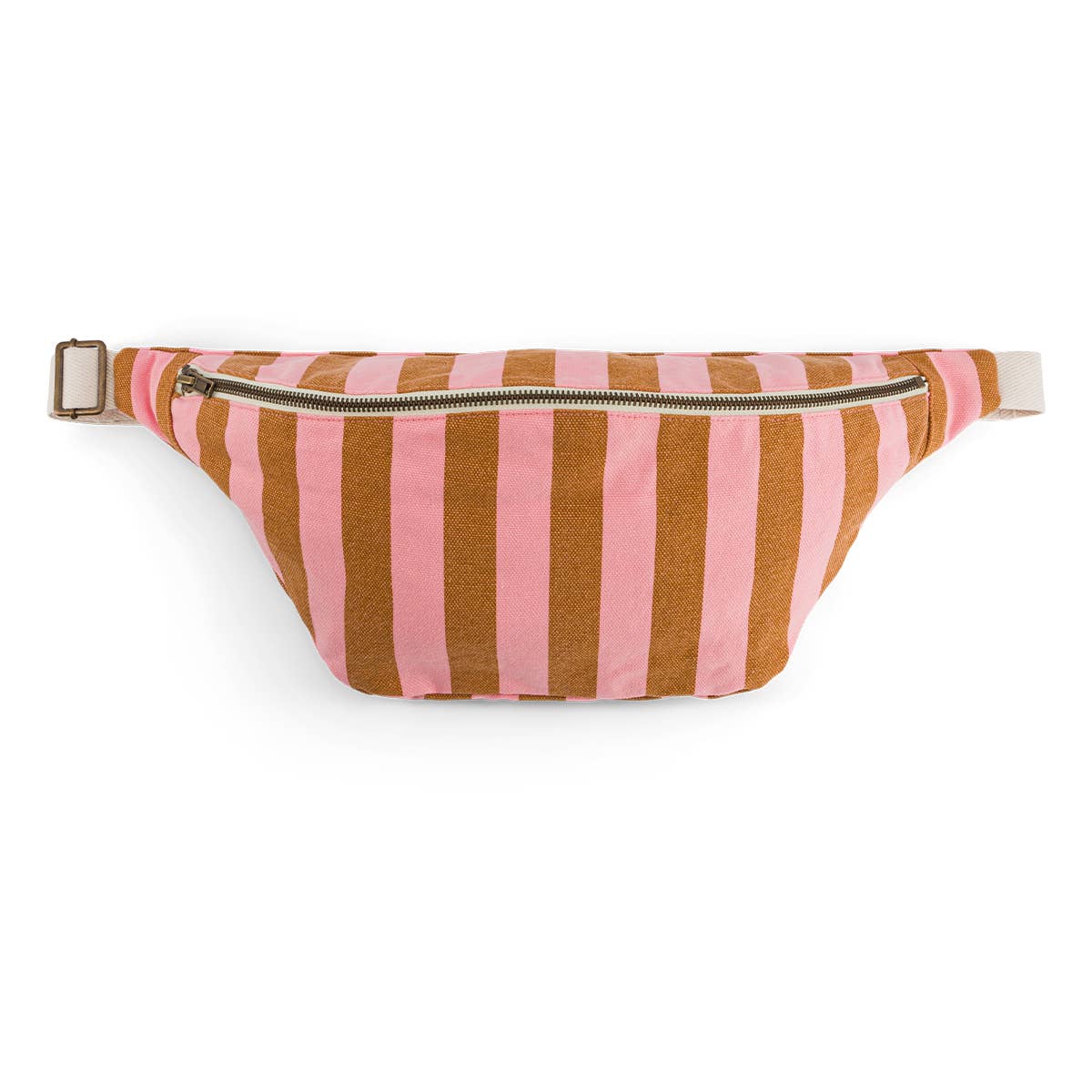 Gürteltasche Streifen karamell / erdbeere