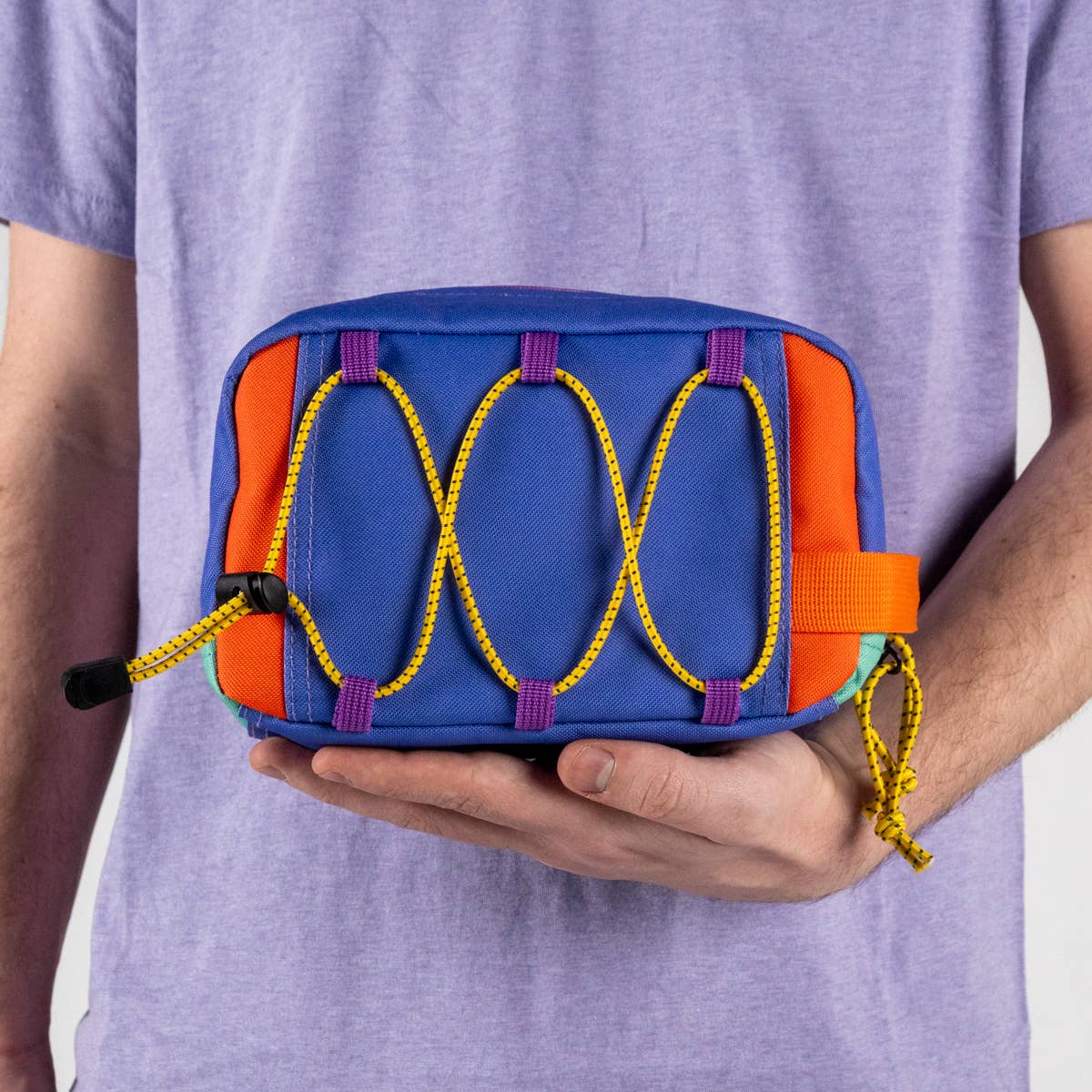 Kulturbeutel Colorblock türkis/lila 'Multico'