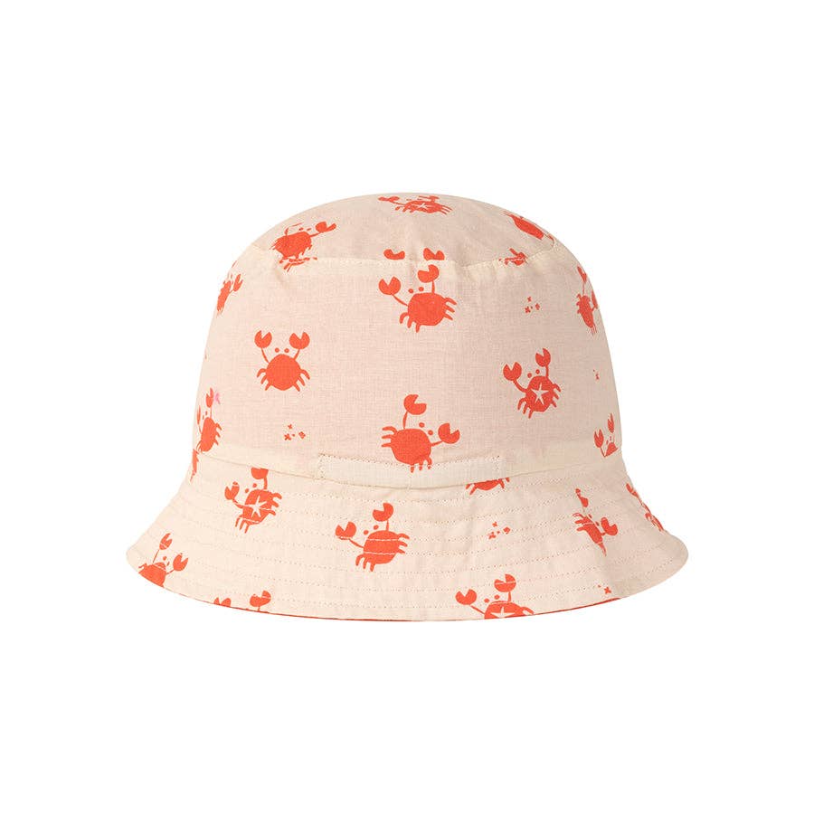 UV Wende-Sonnenhut Beige/Rot Krabbe