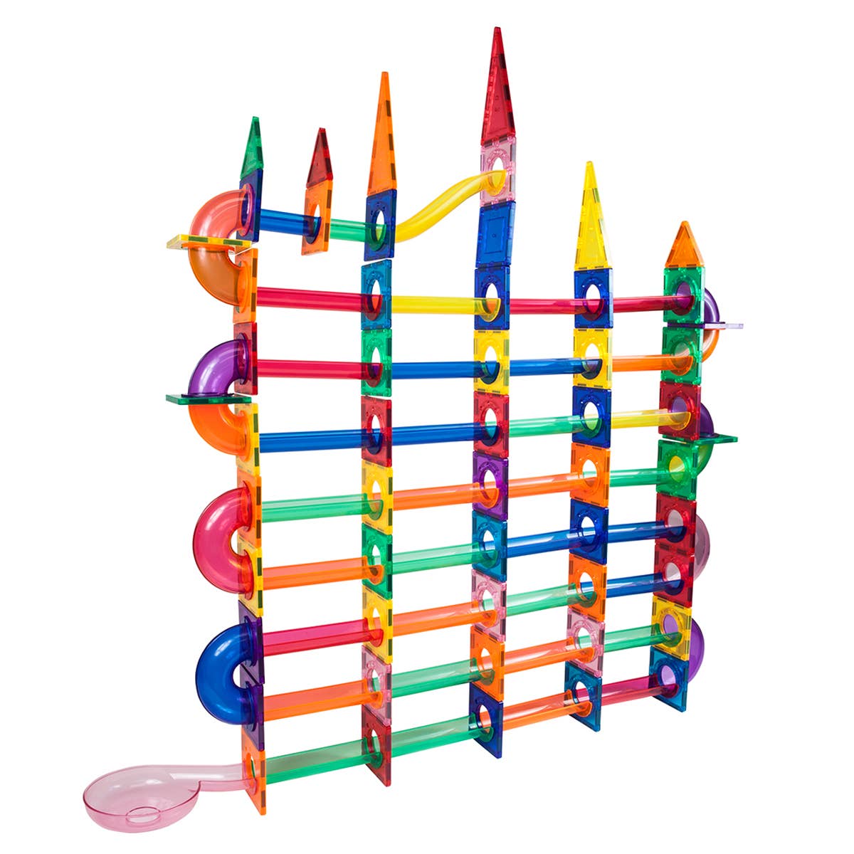 Magnetbausteine 'Bauspiel-Set mit Kugelbahn' | 50-teilig