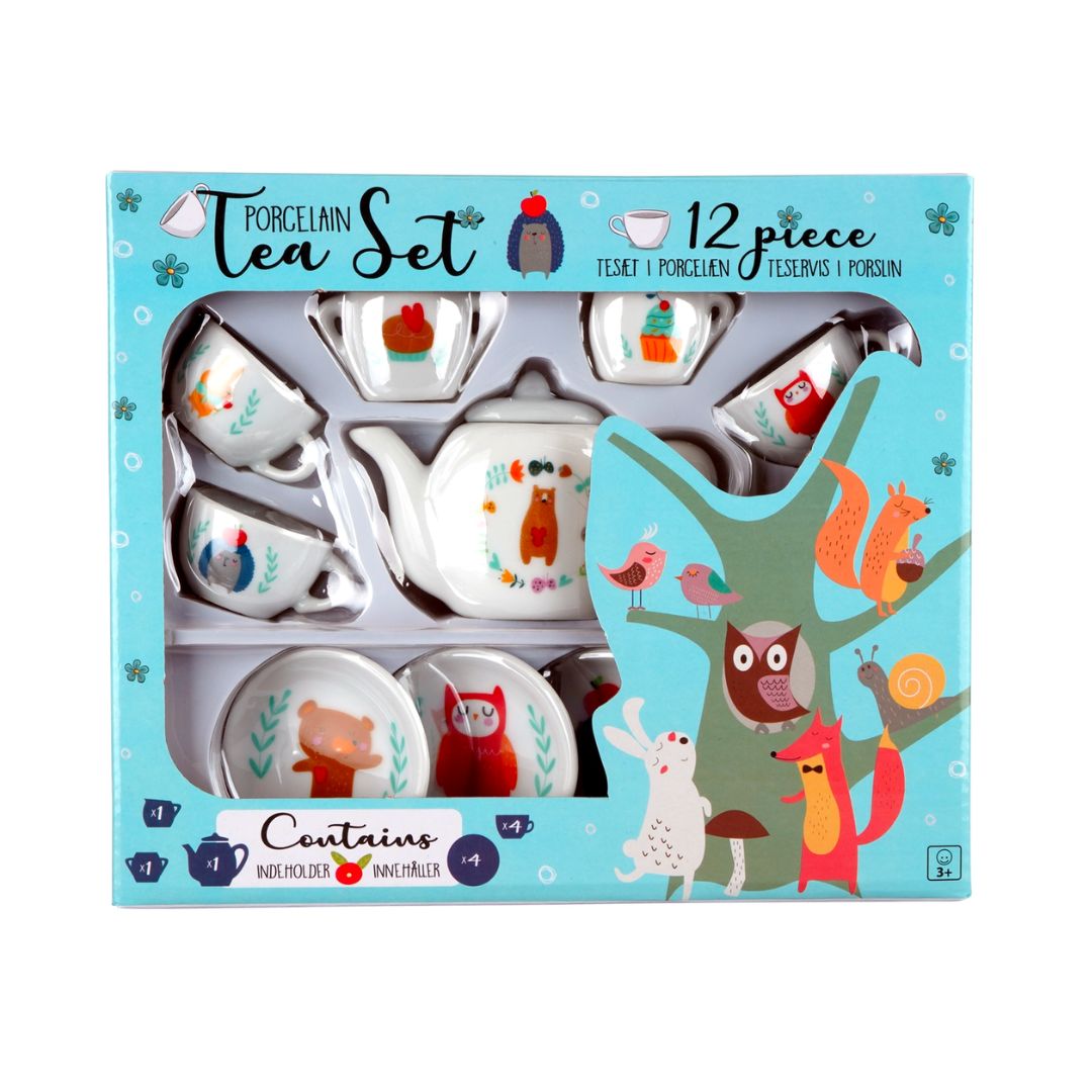 12-teiliges Tee-Set aus Porzellan