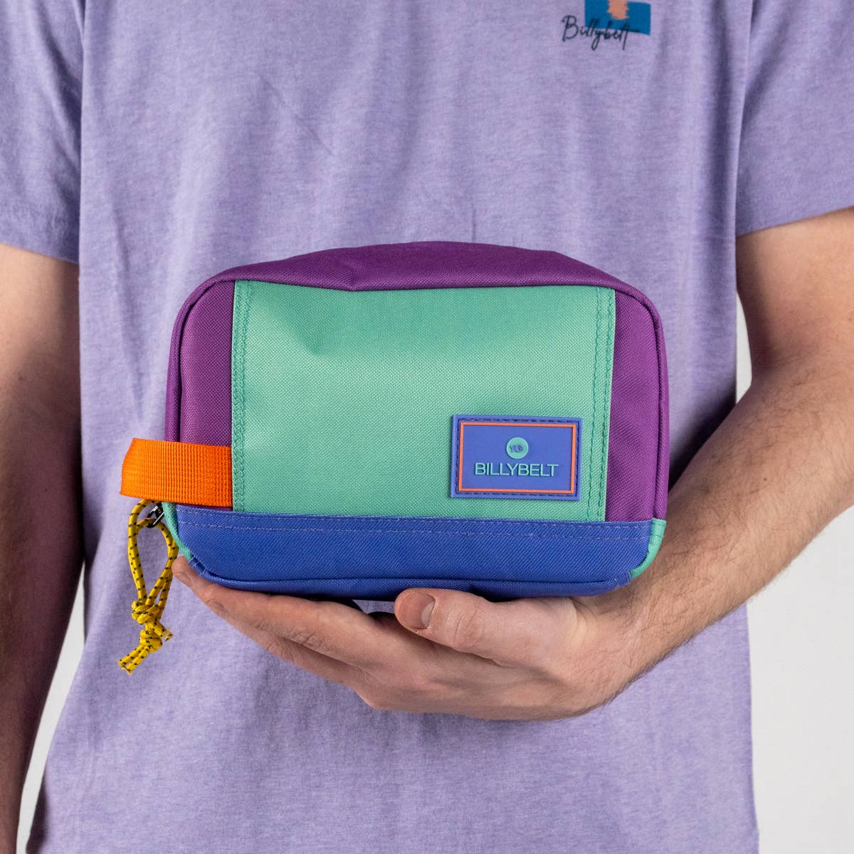 Kulturbeutel Colorblock türkis/lila 'Multico'