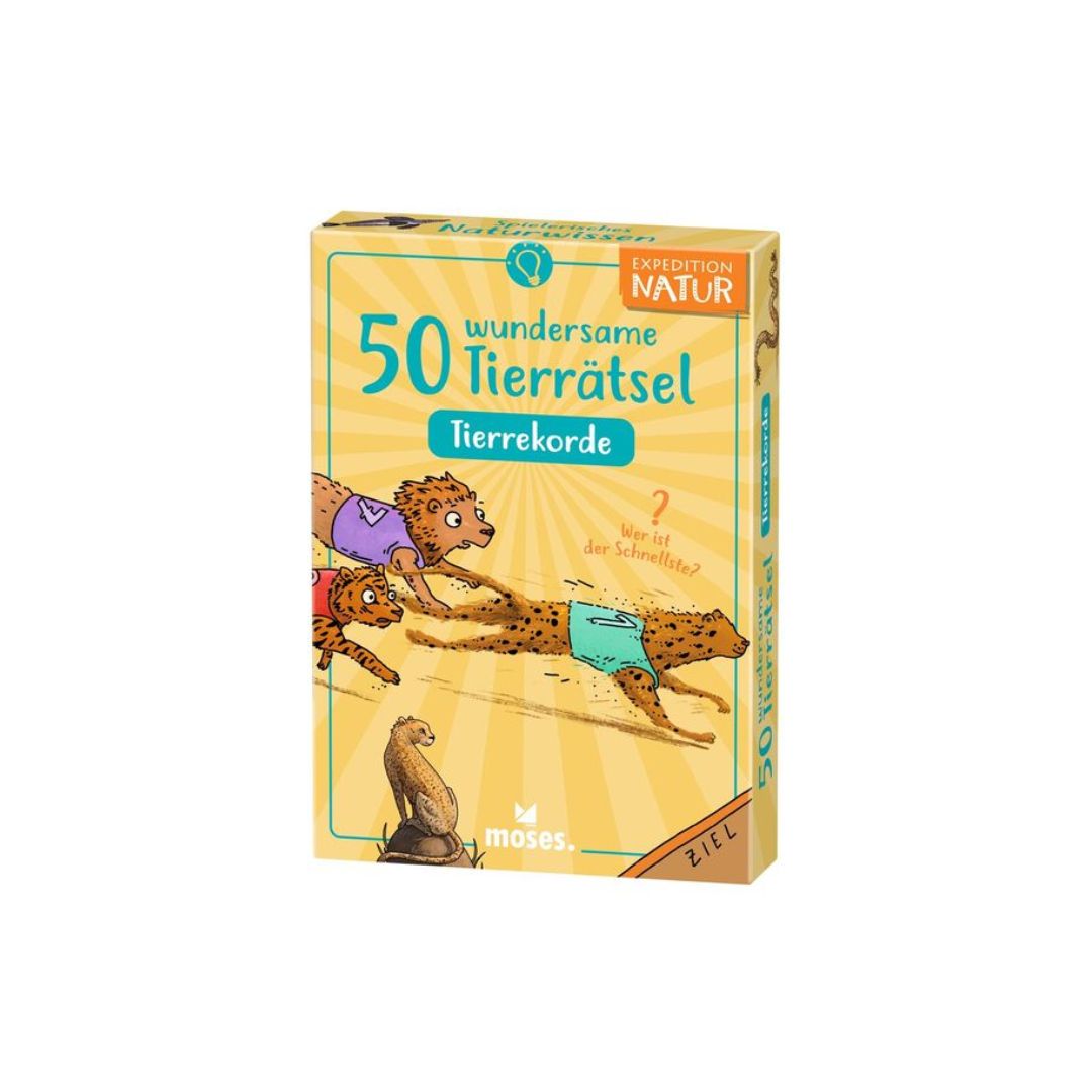 50 wundersame Tierrätsel Tierrekorde - Kartenspiel