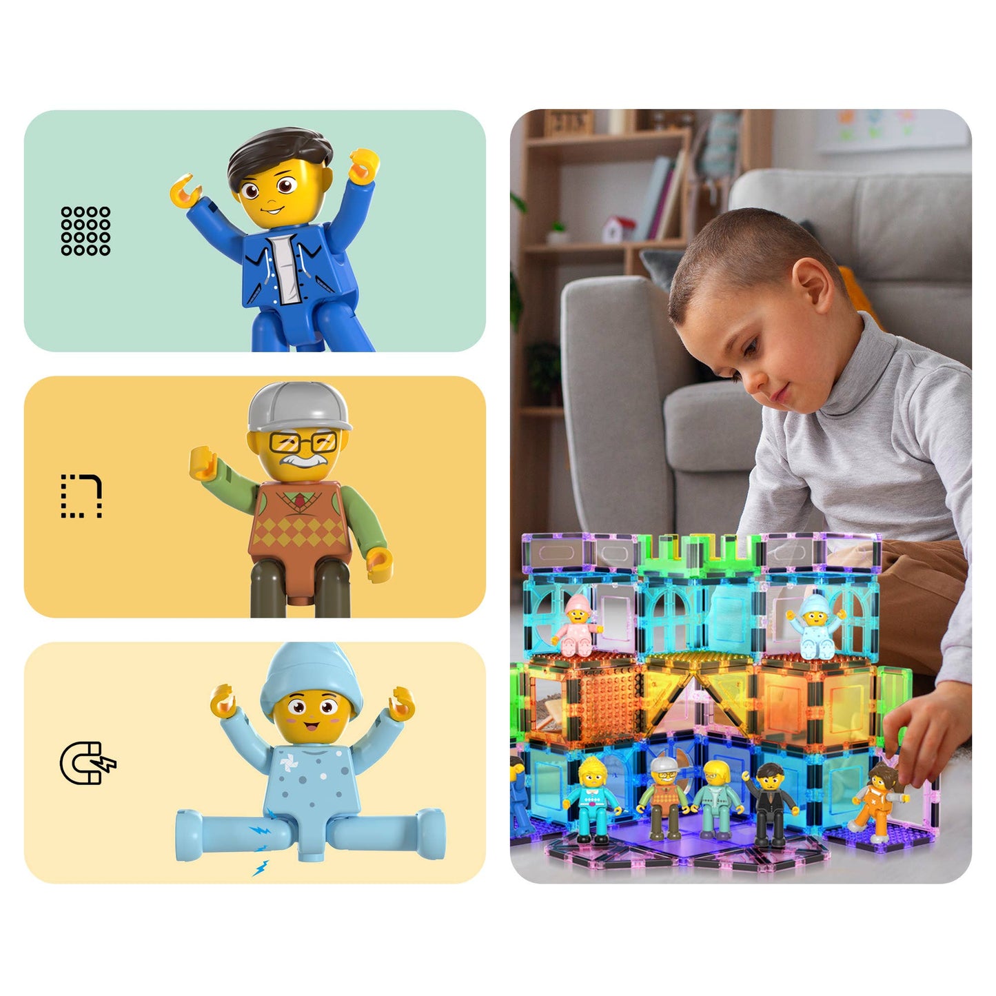 Magnetisches Spielzeug-Set 'Family' | 8-teilig