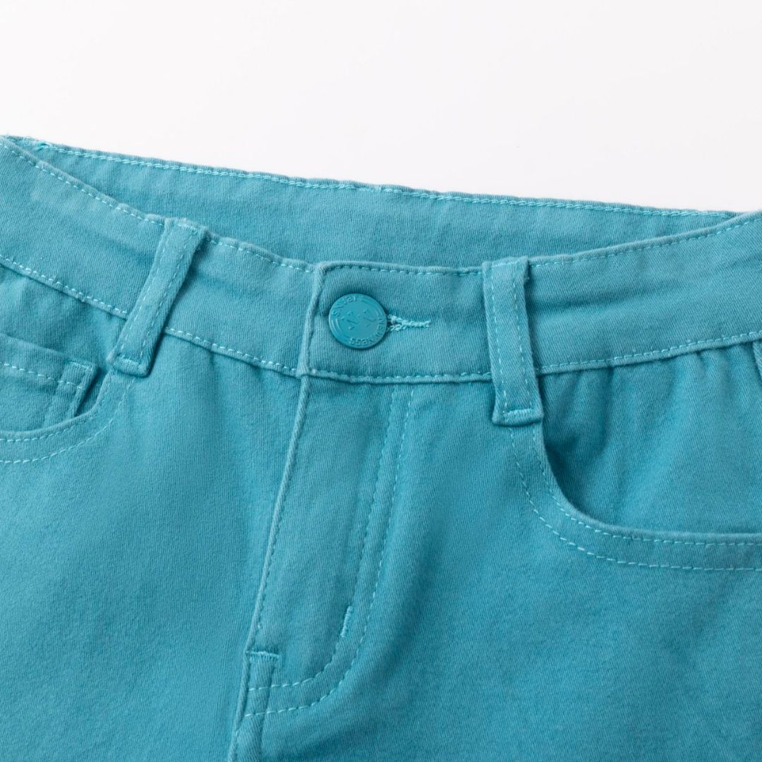 Grüne Five-Pocket-Jeans für Mädchen